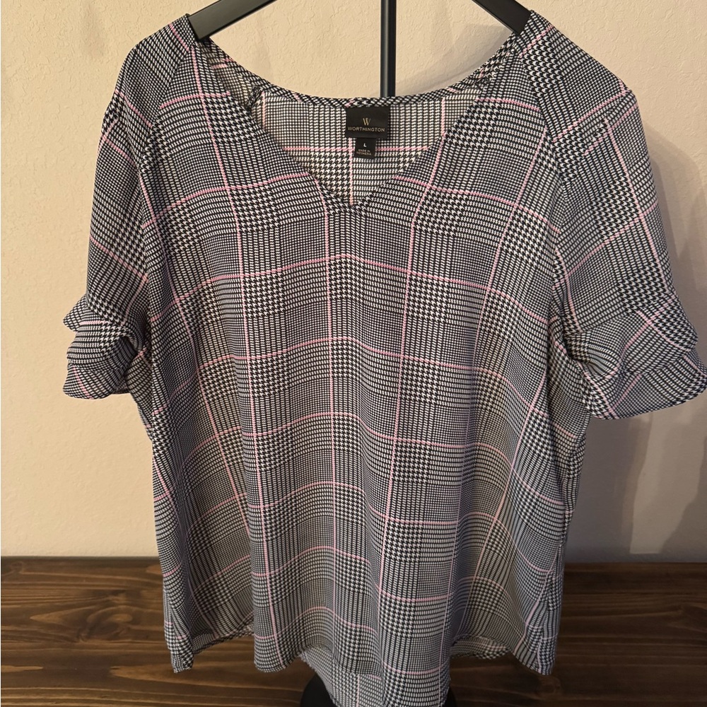 Pair of Worthington Black and Pink Blouses